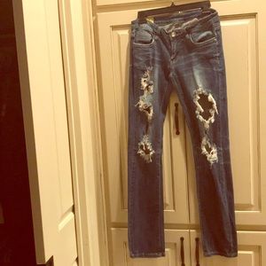 Machine Ripped Jeans Size 9 “30”